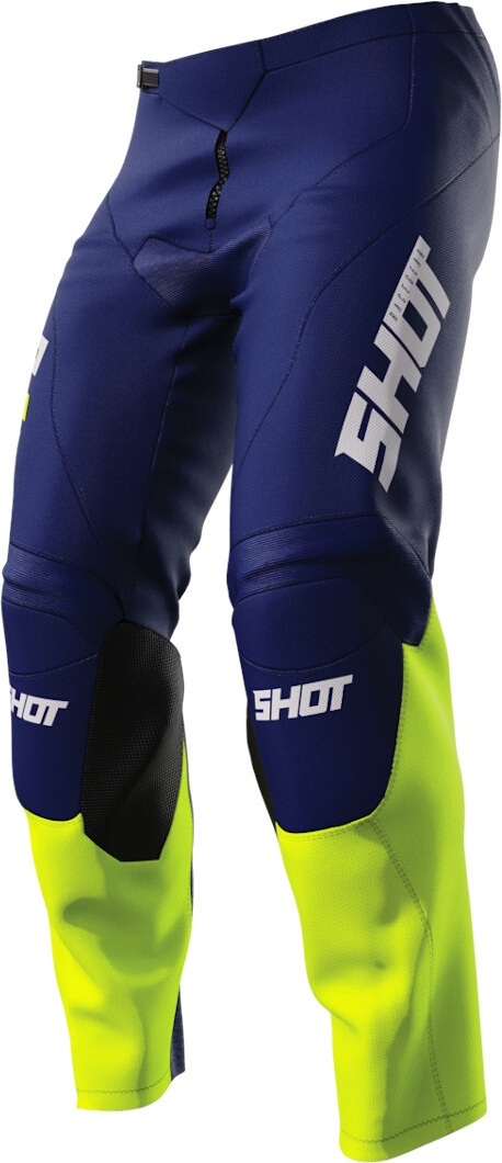 Shot Draw Reflex Kinder Motocross Hose, blau-gelb, Größe 10/11