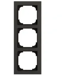 Busch-Jaeger Abdeckrahmen 3-fach, Busch-art linear® (Papier schwarz)