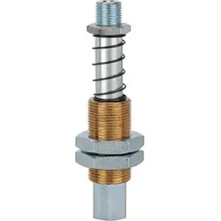 Riegler Federstössel, Sauger-/Vakuumanschluss M5 IG, Federweg 20,0 mm