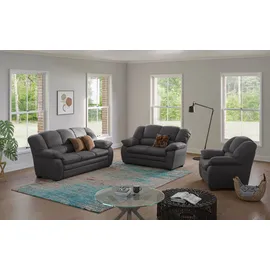 Cotta Couch Baumwolle/Polyester 3-Sitzer Grau