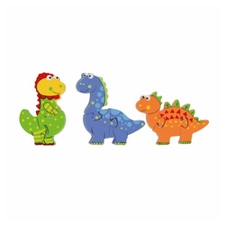 Nici Konturenpuzzle Mini Puzzle Set Dinosaurier, 9 Puzzleteile bunt