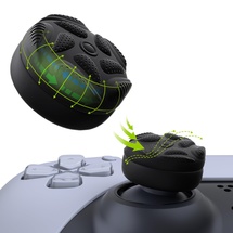 PlayVital Thumbstick Caps für PS5/PS4,Kappen für Xbox Series X&S,Joystick Caps Zubehör für Xbox One/Elite Series 2,Analog Stick Kappen für Switch Pro Controller-Regentropfen Textur Design Schwarz
