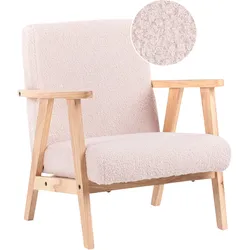 Kindersessel LINDE Bouclé Pastellrosa