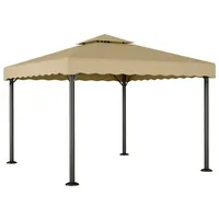 vidaXL Pavillon Taupe 3x3 m Aluminium und Stahl