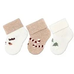 Sterntaler Erstlingssöckchen 3er-Pack Weihnachten, Newborn (0 - 6 Monate)