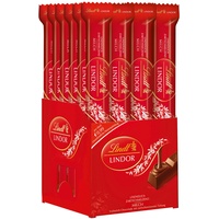 Lindt Schokolade LINDOR Vollmilch Schokoladen-Sticks | 24 x 38 g Schokoladenriegel | Mit zartschmelzender Vollmilch-Schokoladenfüllung | Pralinen-Geschenk | Schokoladen-Geschenk | Großpackung