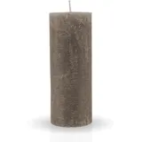 HS Candle Stumpenkerzen Rustikal Taupe 2 Ø7cm