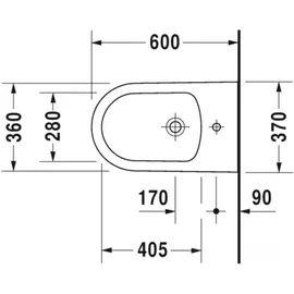 Duravit ME by Starck Urinal DRY 30x35,5 cm, mit Fliege HygieneGlaze