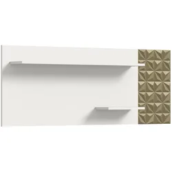 Inn.Furn Wandboard weiß, Gold 140 cm mit 3D-Struktur Relief