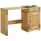 Home Affaire Schreibtisch »Teresa«, (Maße (B/T/H): 120/37/73 cm), Computertisch mit Schublade, Massivholz, Breite 120 cm beige