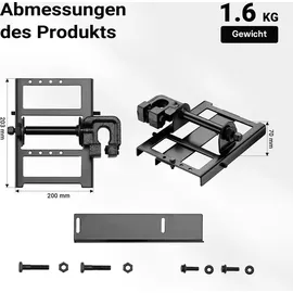 Wiltec Sägeführung für Kettensägen 5-15 cm mobiles Sägewerk 200 mm x 70 mm x 203 mm