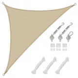 AMANKA 3x3x4,2 Sonnensegel Dreieckig Atmungsaktiv - Dreieck Segel mit Befestigung