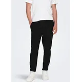 Only & Sons Herren Sweatpant ONSLINUS CROP LIN Tapered Fit schwarz, L