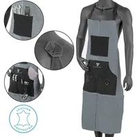 STAHLWERK Schweißerschürze Grau Aus Hochwertigem Spaltleder