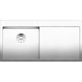 Blanco Claron 5 S-IF links edelstahl + Excenterbetätigung + InFino