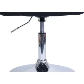 MCW 6er-Set Esszimmerstuhl MCW-F19, Küchenstuhl Drehstuhl Loungesessel, drehbar höhenverstellbar ~ Stoff/Textil anthrazit