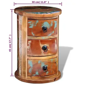 vidaXL Beistellschrank mit 3 Schubladen 40x30x60 braun