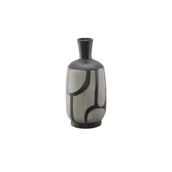 HOME STORY Deko Vase   , schwarz , Terracotta , Maße (cm): H: 45  Ø: 20.32