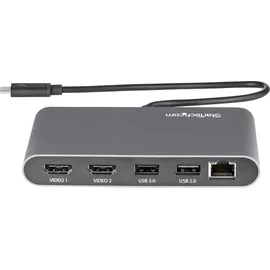 Startech StarTech.com Thunderbolt 3 Mini Dock - Mobile TB3-Dockingstation mit dual Monitoren, HDMI 4K 60 Hz - 1GbE