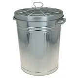 Spetebo Zink Abfalleimer 55 l Silber