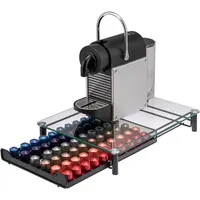 Bremermann Kaffeekapselbox, Kapselhalter, transparente Glasplatte 60x Nespresso