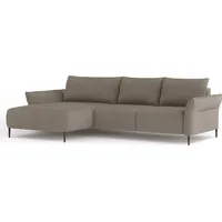 DOMO-HOME Ecksofa mit Schlaffunktion LUIS – Moderne Eckcouch mit Stauraum 255x165cm| Boxspring-Sofa für Wohnzimmer | Bequeme Sitzgelegenheit |Ho... - Braun