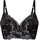 Hunkemöller Bügelloser BH "Gepolsterter bügelloser BH Andrea", Damen, Gr. 75C, Cup C, schwarz, 75% Polyamid, 18% Polyester, 7% Elasthan, BHs