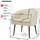 Tectake tectake® Sessel Mysig beige, dicke Polsterung mit Bouclé-Bezug,