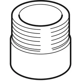 Geberit PE Übergang mit Außengewinde d 50mm R 1 1/2