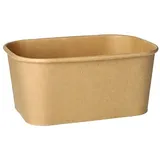 Papstar Verpackungsbecher rechteckig 1.000 ml 7,5 cm x 17,3 cm x 12,3 cm Braun