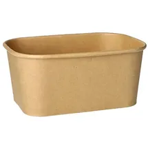 Papstar Verpackungsbecher rechteckig 1.000 ml 7,5 cm x 17,3 cm x 12,3 cm Braun