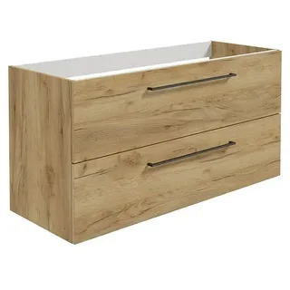 Camargue Espacio Waschtischunterschrank  (120 x 46 x 60 cm, Farbe Griff: Schwarz, 2 Siphonausschnitte, Doce)