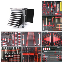 Mephisto-Tools XXL Premium Werkzeugwagen mit 9 Schubladen inkl. Werkzeug