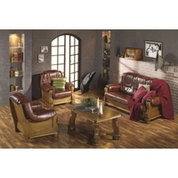 JVmoebel Sofa, Klassische Garnitur 3+2+2 Sitzer Polster Sofagarnitur Couch Sofa 100% Leder Sofa braun