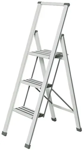 WENKO Klapptritt, Anzahl Stufen: 3, Tragfähigkeit bis 150 kg - weiss