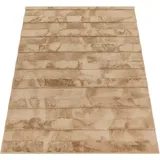 Paco Home Hochflor-Teppich »Arnheim 744«, rechteckig, 24 mm Höhe, Uni Farben, gestreift, besonders weich, Hoch-Tief Effekt beige