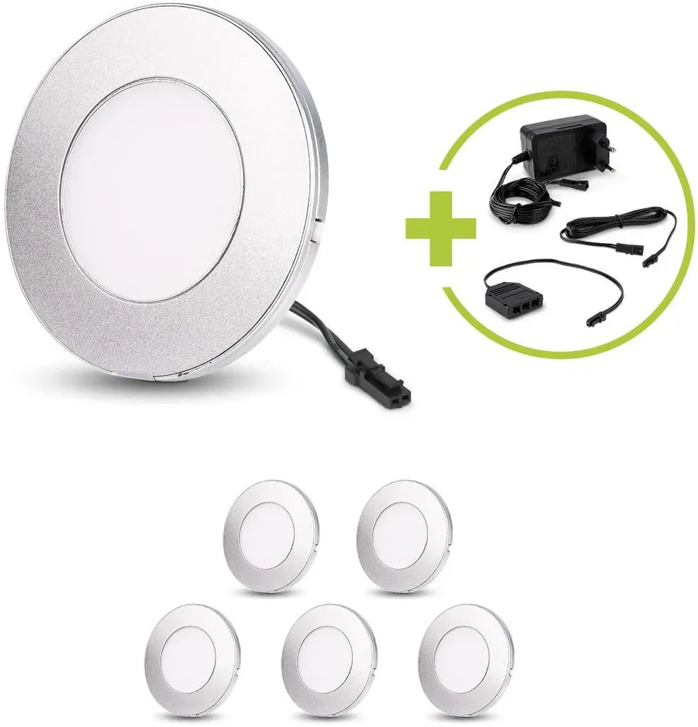 LED Spot rund 2.6W 12V 120lm IP20 Ø75x6mm Ausschnitt Ø55mm - Lichtfarbe: Warmwei...