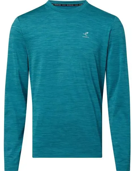 ENERGETICS Herren Langarmshirt Alois LS M, MELANGE/BLUE AQUA, L