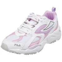 Fila CR-CW02 RAY Tracer Teens Sneaker, White-Fair Orchid, 37