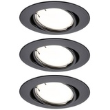 Paulmann 92465 LED-Einbauleuchte 3er Set LED 14.7 W Schwarz (matt)