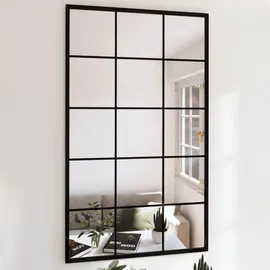 furnicato Wandspiegel 100 x 60 cm Schwarz