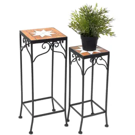 DanDiBo Ambiente Blumenhocker Merano Mosaik 46 x 54 cm Schwarz