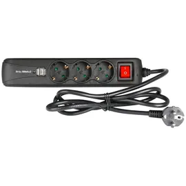 Adam Hall Cables Steckdosenleiste 3-fach Schwarz 1 St.