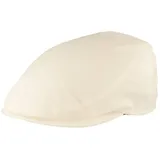Mayser Schiebermütze Herren Flatcap schlichter und eleganter Sunblocker weiß 56