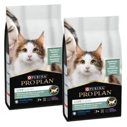 PRO PLAN Liveclear Sterilised Senior 7+ Truthahn 2x1,4 kg