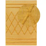 benuta Nest Outdoorteppich, Gelb, Textil, Rechteckig, 120x170 cm Oeko-Tex® Standard 100, wasserabweisend, Teppiche & Böden, Teppiche, Outdoorteppiche