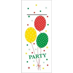 Mank Besteckservietten aus Airlaid, Party Ballons in Rot-Grün "Pub", 40 x 33 cm, 75 Stück - Bestecktaschen Pocket-Napkins