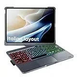 doqo Tastatur Hülle für iPad Air 11/iPad Pro 11,Hülle mit Tastatur für Air 11 M3/M2 (2025/2024),Air 5/4,Pro 11 4/3/2/1 Generation mit Touchpad, 360° Drehbar