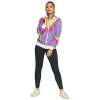 Boland - Kostüm Trainingsjacke Damen 80er Jahre, Lila - M