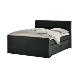 Boxspringbett   ¦ schwarz ¦ Maße (cm): B: 168 H: 124